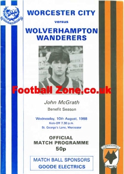 John McGrath Testimonial Benefit Match Worcester City 1988