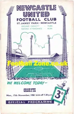 Newcastle United v Orgryte FC 1958