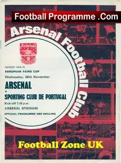 Arsenal v Sporting Portugal 1969