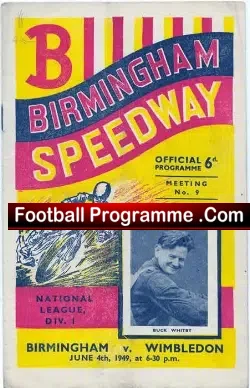 Birmingham Speedway v Wimbledon 1949