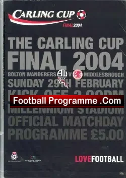 Bolton Wanderers v Middlesbrough 2004 – League Cup Final
