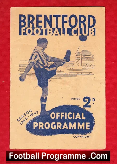 Brentford v Stoke City 1946 – 1940s Football Programme