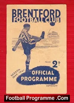 Brentford v Stoke City 1946 – 1940s Football Programme