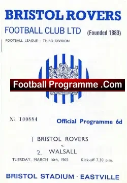 Bristol Rovers v Walsall 1965