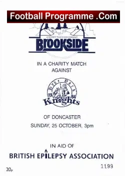 Brookside XI v Doncaster Knights 1984 – Charity Match
