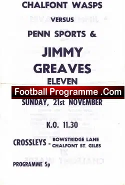 Chalfont Wasps FC v Jimmy Greaves XI Benefit Match 1971