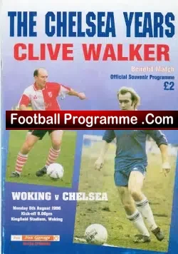 Clive Walker Testimonial Benefit Match Woking v Chelsea 1996