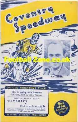 Coventry Speedway v Edinburgh 1953