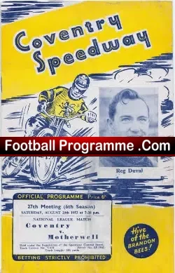 Coventry Speedway v Motherwell 1952