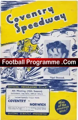 Coventry Speedway v Norwich 1959