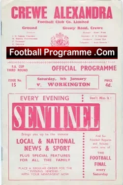 Crewe Alexandra v Workington 1960 – FA Cup