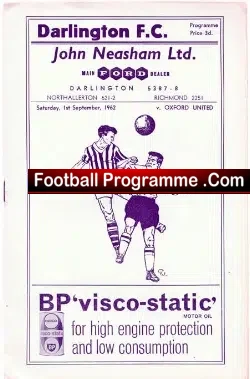 Darlington v Oxford United 1962