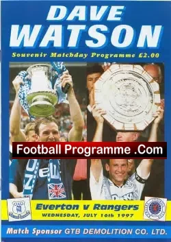 Dave Watson Testimonial Benefit Match Everton 1997