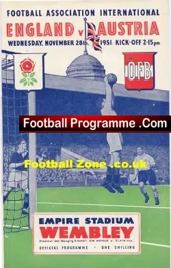 England v Austria 1951