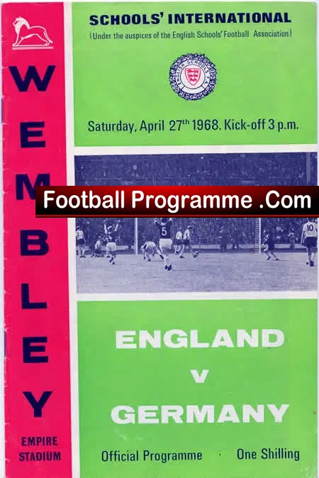 England v Germany 1968 – Schoolboys Match Wembley