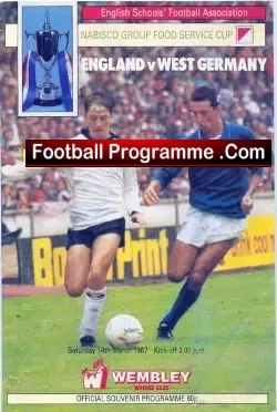 England v Germany 1987 – Andy Cole Schoolboys