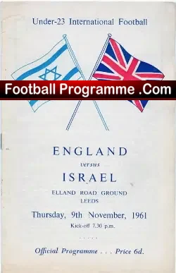 England v Israel 1961 – Under 23 Elland Road Leeds Bobby Moore