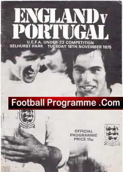 England v Portugal 1975 – Selhurst Park – Barnes Gidman