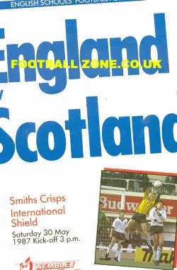 England v Scotland 1987 – Schoolboys at Wembley – Andy Cole