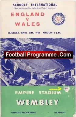 England v Wales 1961 – Schoolboys at Wembley