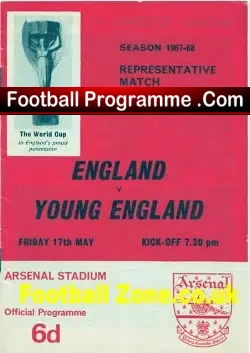 England v Young England 1968 – at Highbury Arsenal