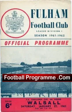 Fulham v Walsall 1962
