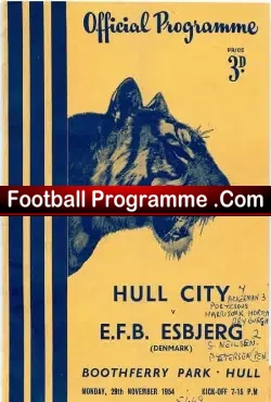 Hull City v EFB Esbjerg 1954