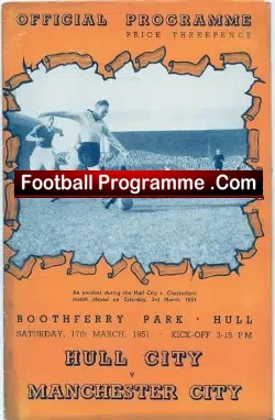 Hull City v Manchester City 1951
