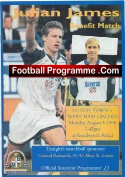 Julian James Testimonial Benefit Match Luton Town 1996