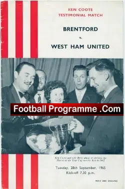 Ken Coote Testimonial Benefit Match Brentford 1965