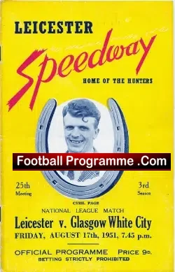Leicester Speedway v Glasgow 1951