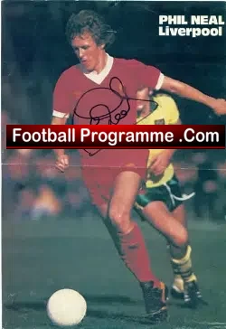 Liverpool Phil Neal Signed Autographed Picture