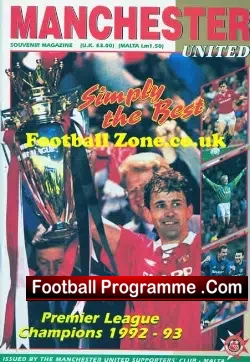 Manchester United Supporters Magazine Malta 1993