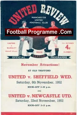 Manchester United v Burnley 1952