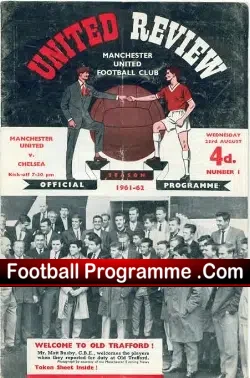 Manchester United v Chelsea 1961 - football programme