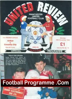 Manchester United v Coventry City 1992