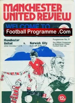 Manchester United v Norwich City 1976 – Chris McGrath Debut