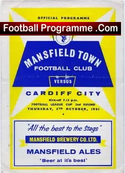 Mansfield Town v Cardiff City 1961