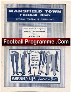Mansfield Town v Carlisle United 1960