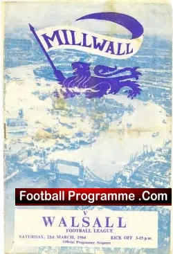 Millwall v Walsall 1964 – Alex Stepney in Goal