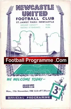 Newcastle United v Orgryte FC 1958