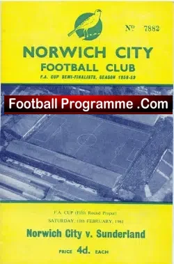 Norwich City v Sunderland 1961