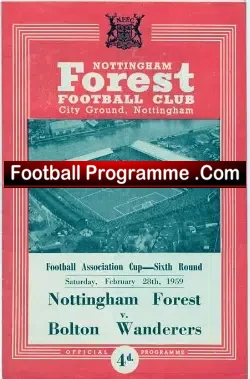Nottingham Forest v Bolton Wanderers 1959