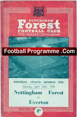 Nottingham Forest v Everton 1958