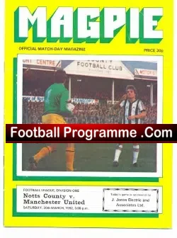 Notts County v Manchester United 1982