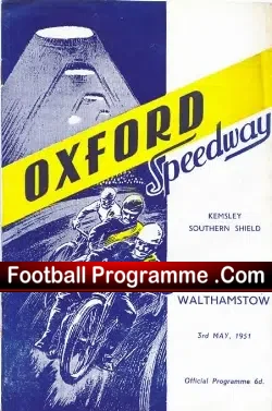 Oxford Speedway v Walthamstow 1951