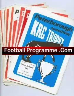 Peterborough Speedway Programmes 1976 X 12