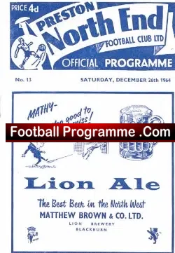 Preston North End v Coventry City 1964