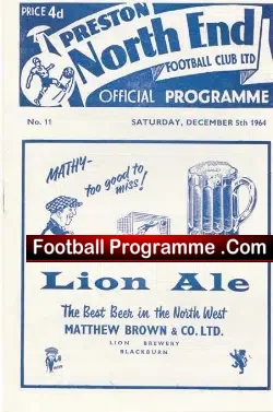 Preston North End v Crystal Palace 1964