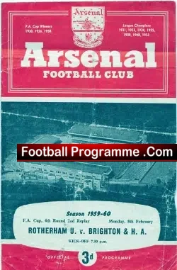 Rotherham United v Brighton 1959 –  at Arsenal